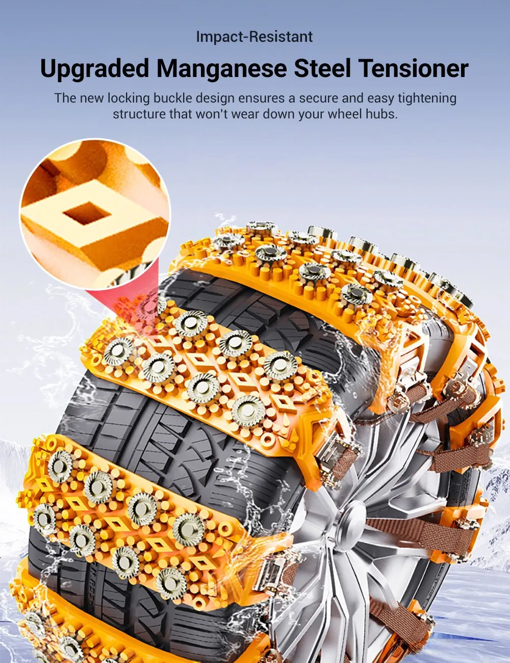 Anti-Slip Snow Chains for Tesla Model 3/Y【Style 1】