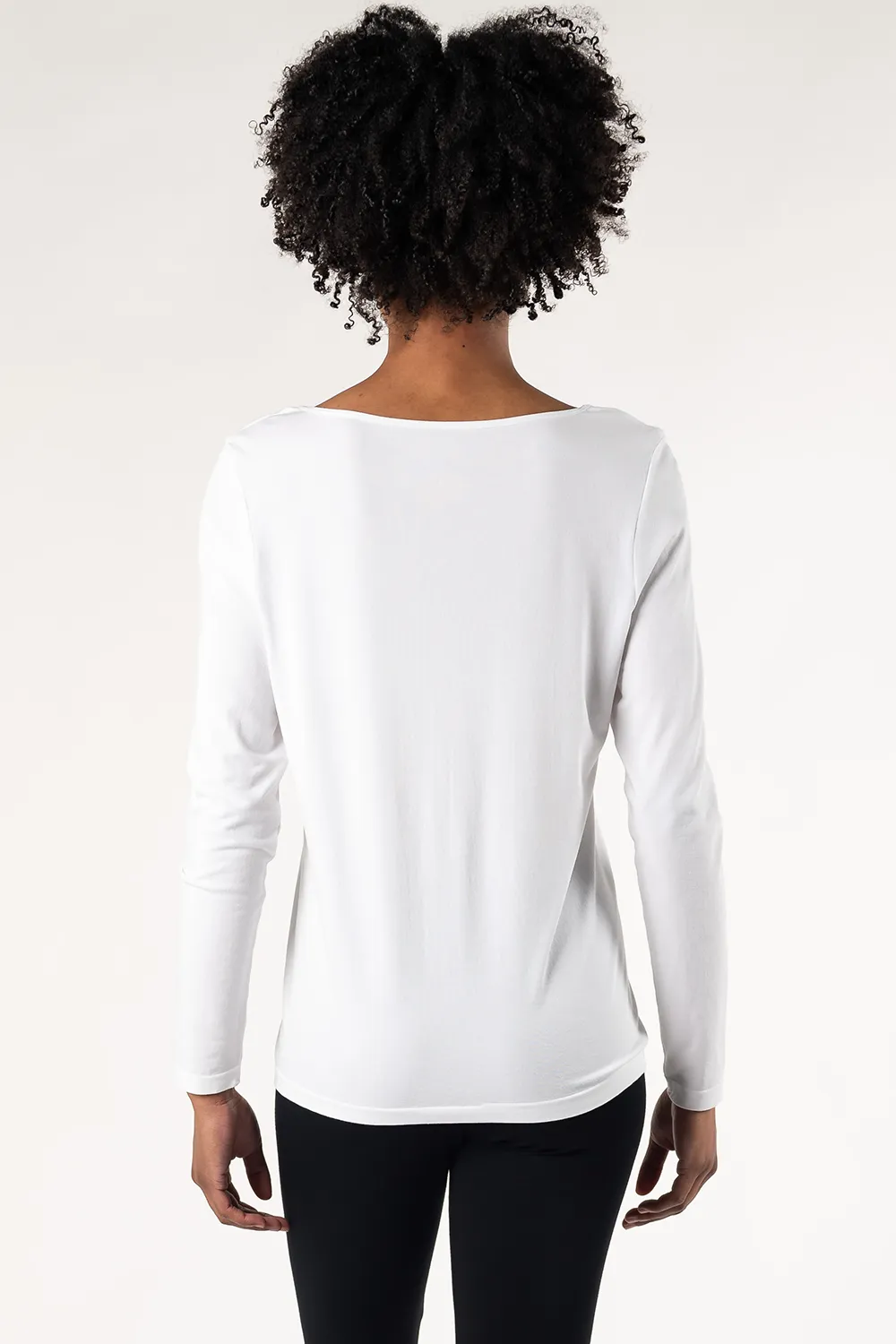Aurora Seamless Bamboo Long Sleeve - White