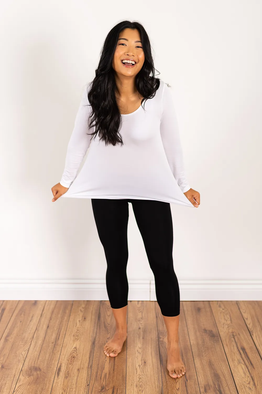 Aurora Seamless Bamboo Long Sleeve - White