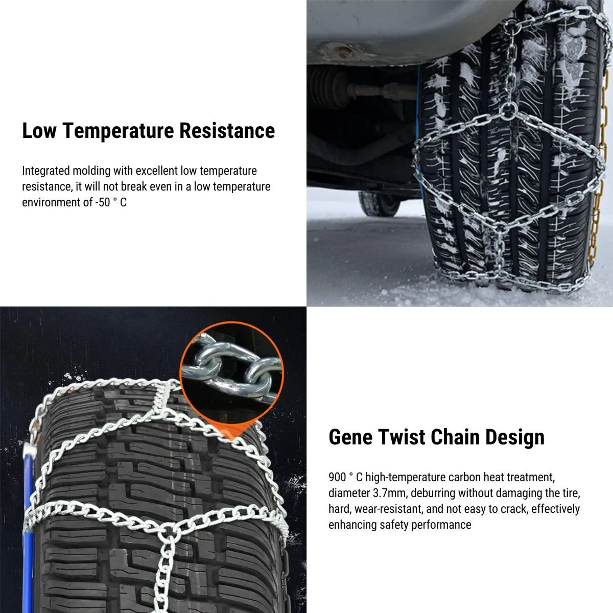 Automatic Tightening Snow Chains For Tesla Model Y Model 3 2017-2024