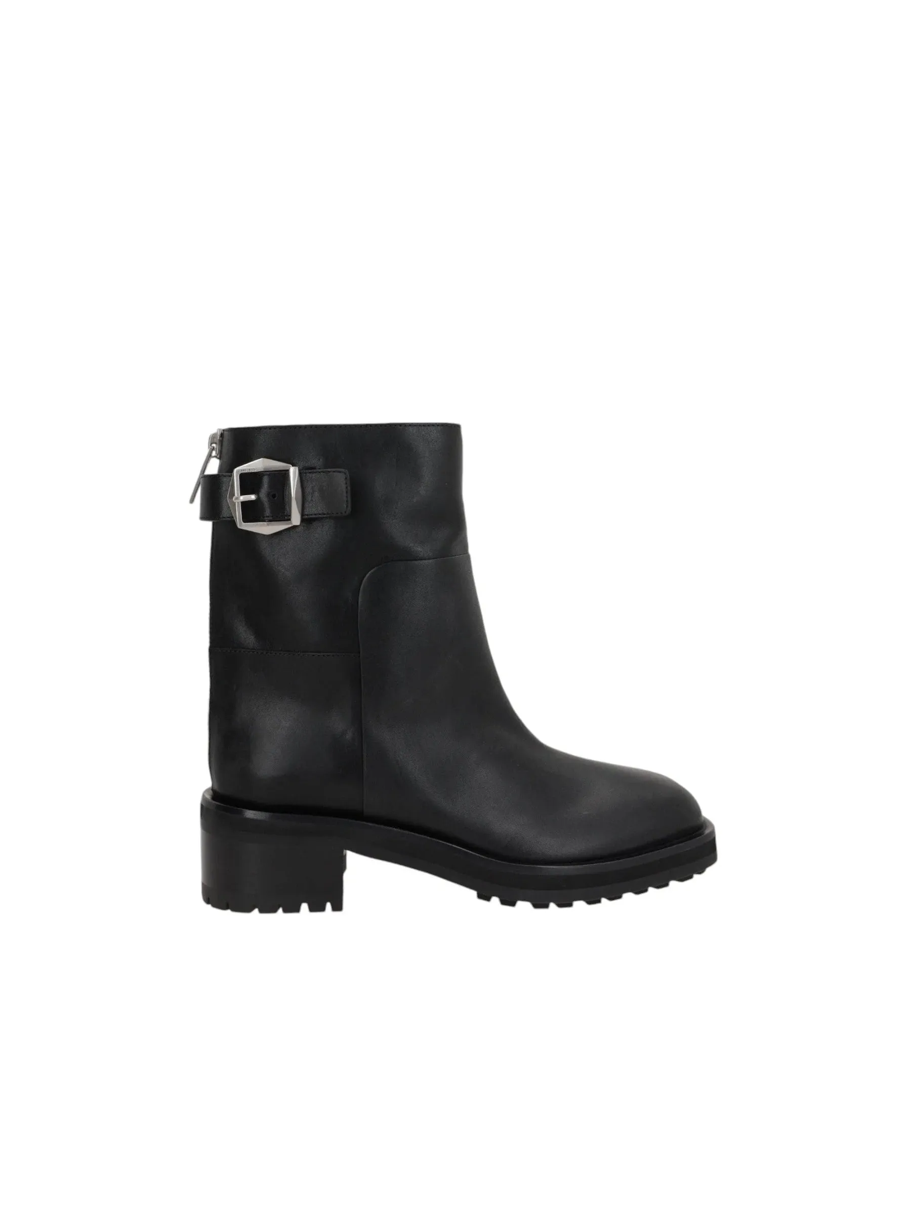 Brooklyn Shiny Leather Biker Boots