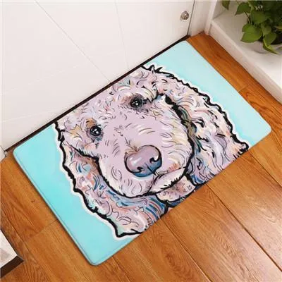 Cartoon Style Anti-slip Dog Painting Floor Mat
