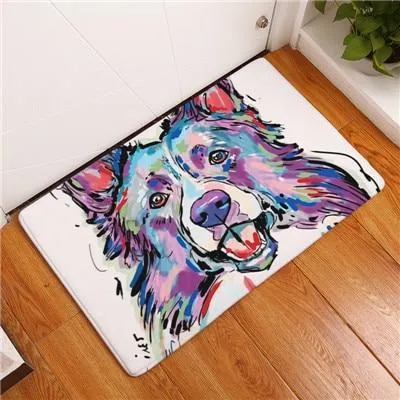 Cartoon Style Anti-slip Dog Painting Floor Mat