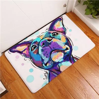 Cartoon Style Anti-slip Dog Painting Floor Mat