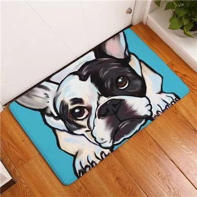 Cartoon Style Anti-slip Dog Painting Floor Mat