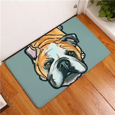 Cartoon Style Anti-slip Dog Painting Floor Mat