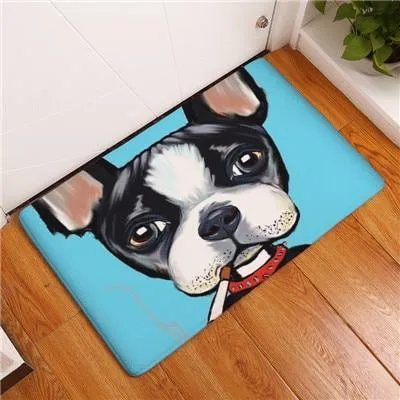 Cartoon Style Anti-slip Dog Painting Floor Mat