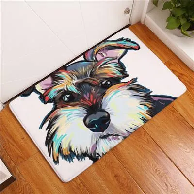 Cartoon Style Anti-slip Dog Painting Floor Mat