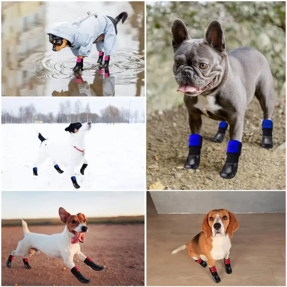 Comfortable Soft Waterproof Anti Slip Breathable Adjustable Paw Protector Dog Shoes