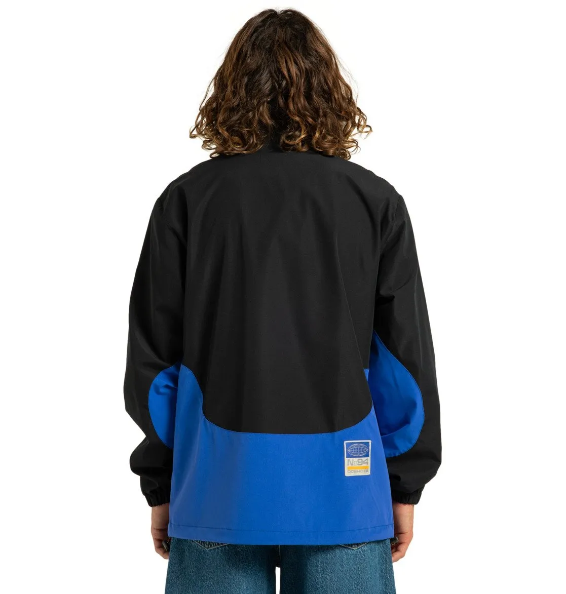 DC Men's All Terrain Waterproof Windbreaker Jacket Black/Royal Blue ADYJK03207-XKKP