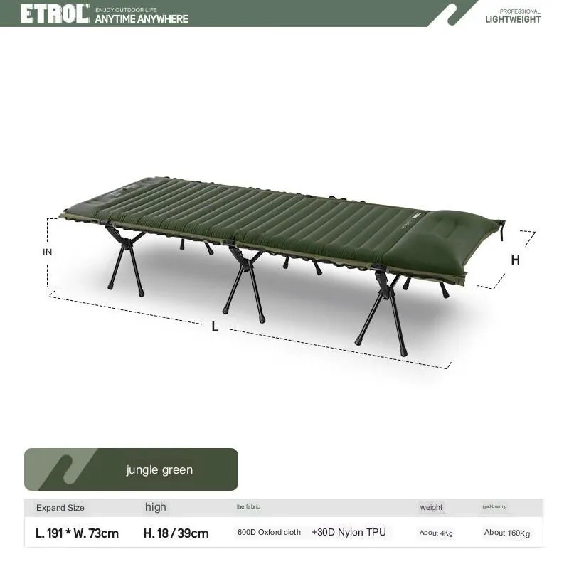 Etrol Brown Bear Inflatable Camping Cot