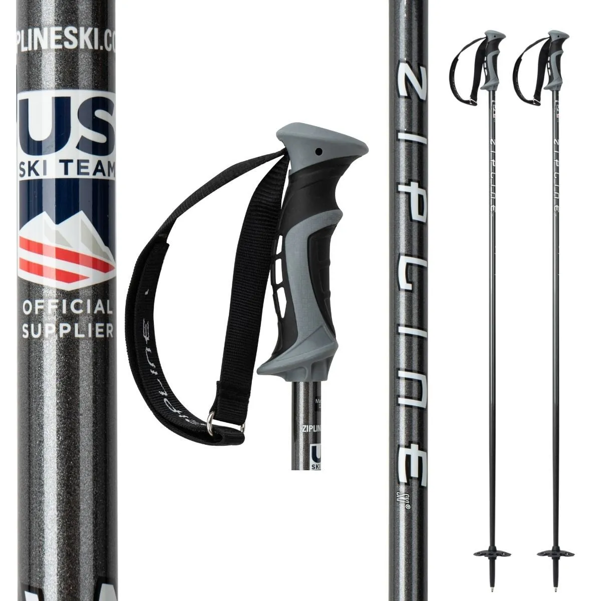 everyday Zipline Blurr 16.0 Graphite Composite Ski Poles