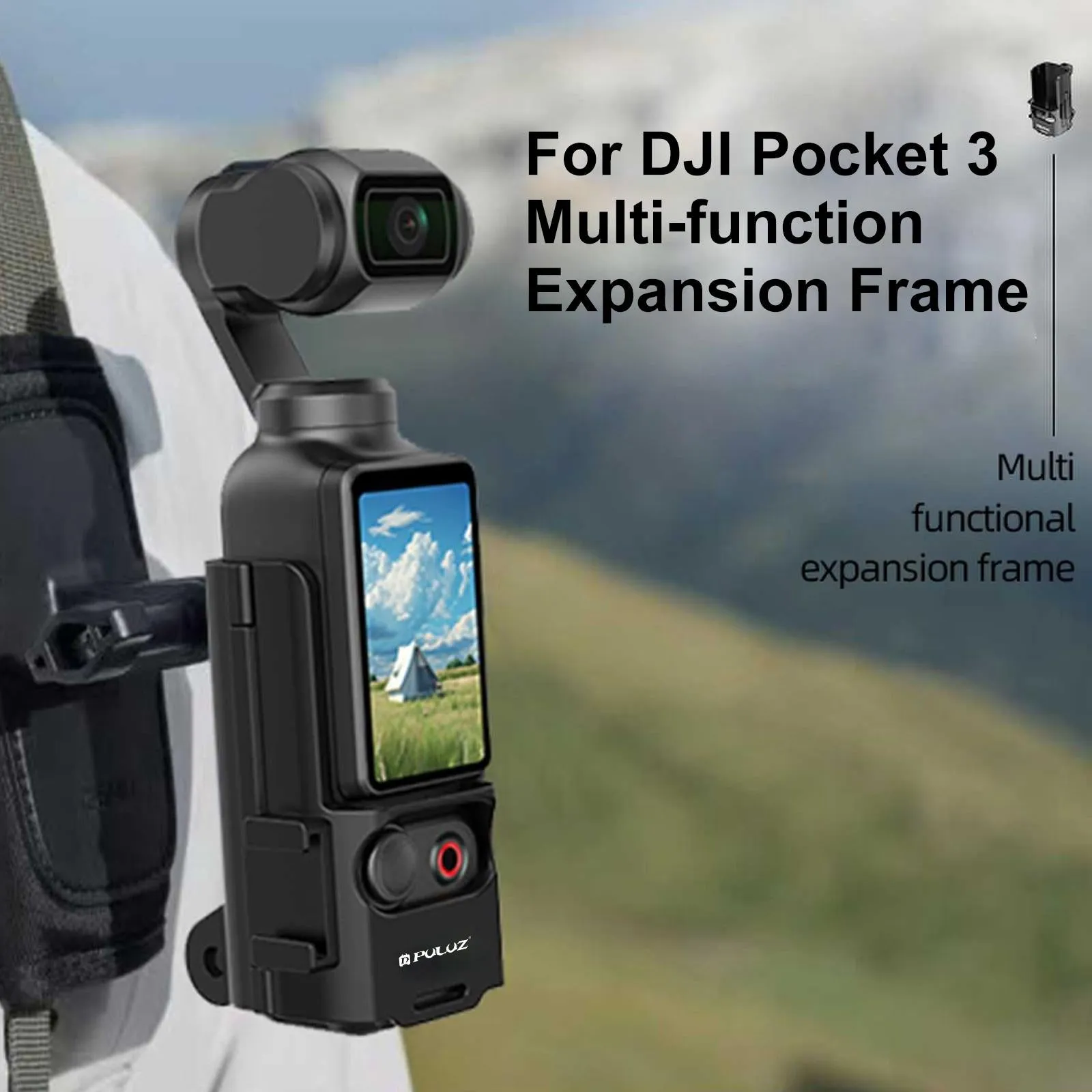 Expansion Frame For Dji Osmo Pocket Cold Shoe Adapter Black