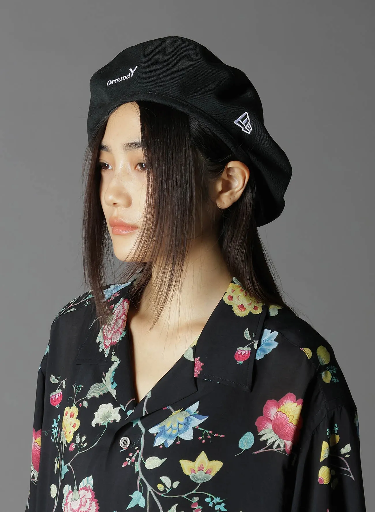 Ground YNEWERA  GROUND Y LOGO COTTON BERET