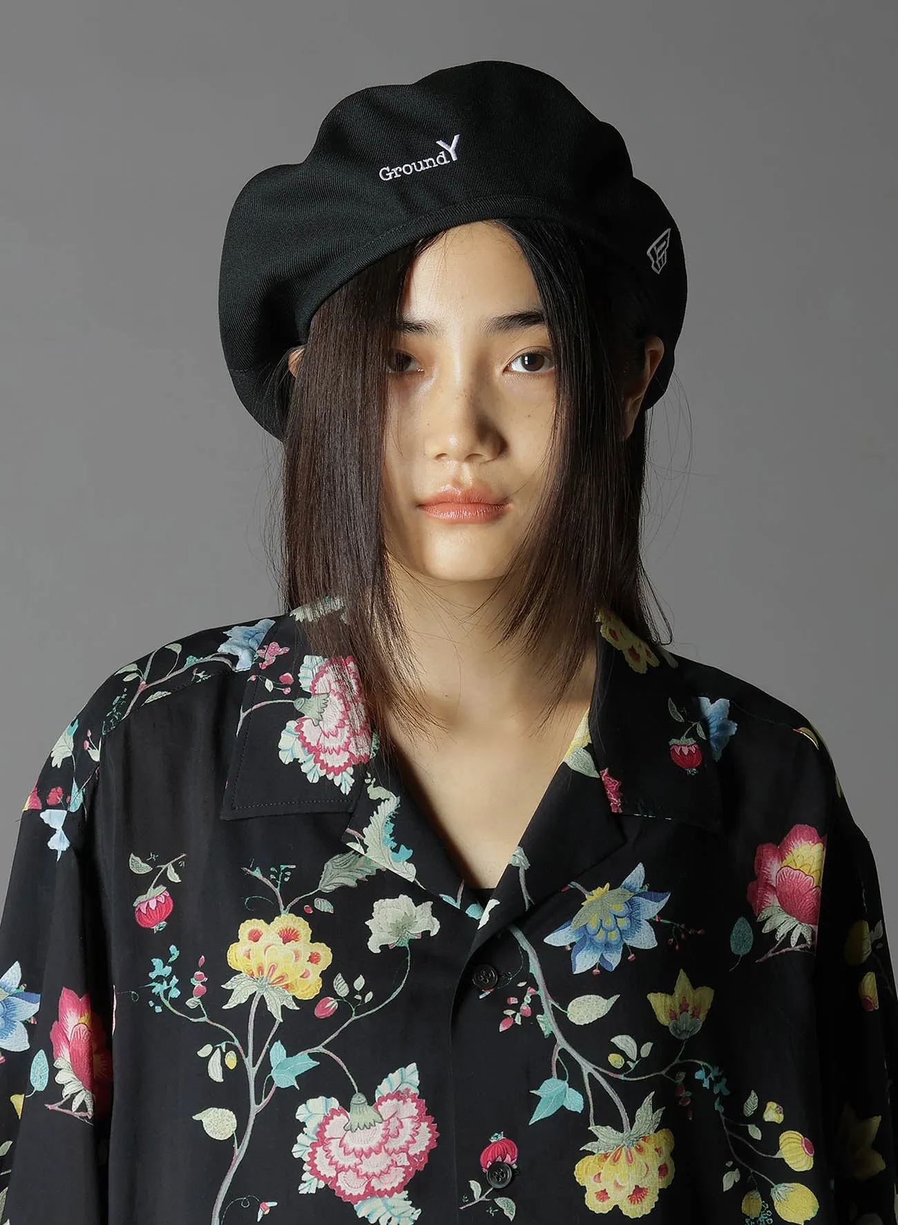 Ground YNEWERA  GROUND Y LOGO COTTON BERET