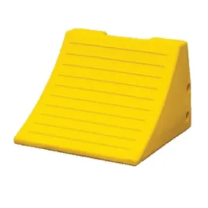 Heavy Duty Wheel Chocks - 65" Max Tire Diameter - Safety Yellow Polyurethane