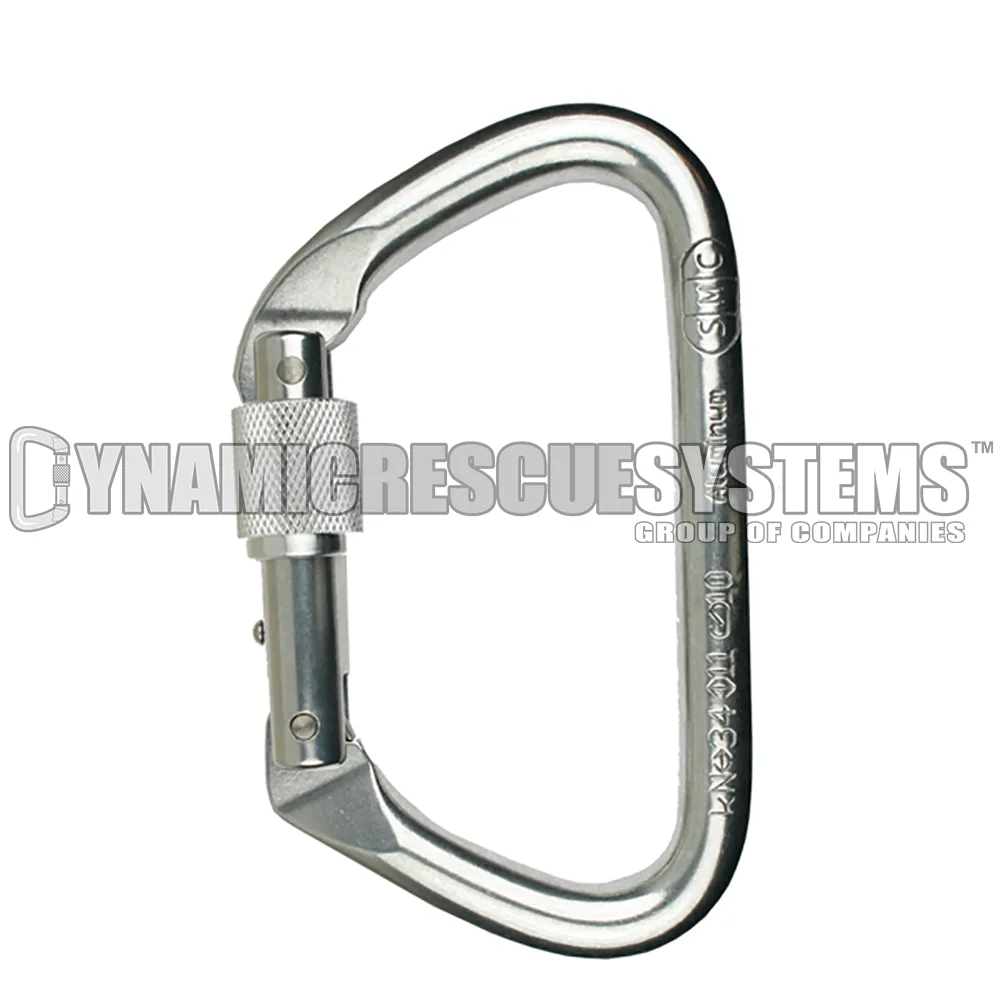 Large Locking D Aluminum Carabiner - SMC