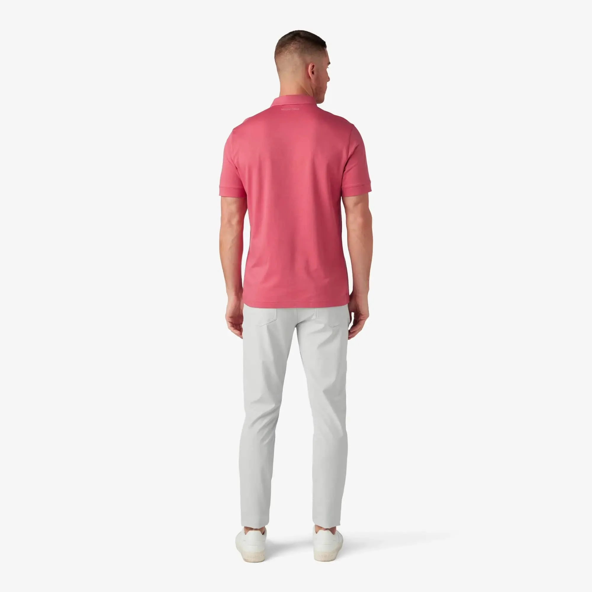 Mizzen   Main Kent Shortsleeve Polo in Red Clay Solid  - Men's
