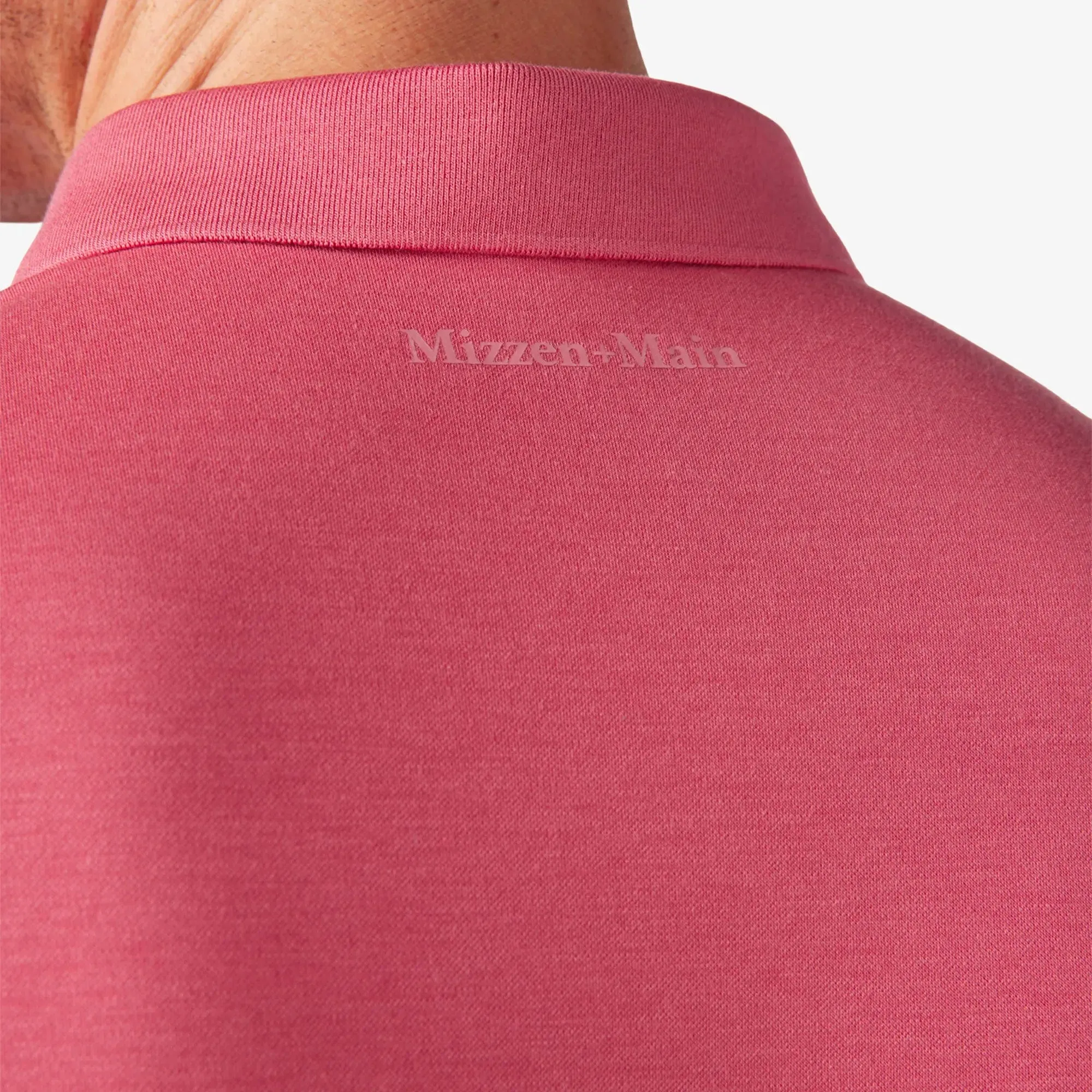 Mizzen   Main Kent Shortsleeve Polo in Red Clay Solid  - Men's