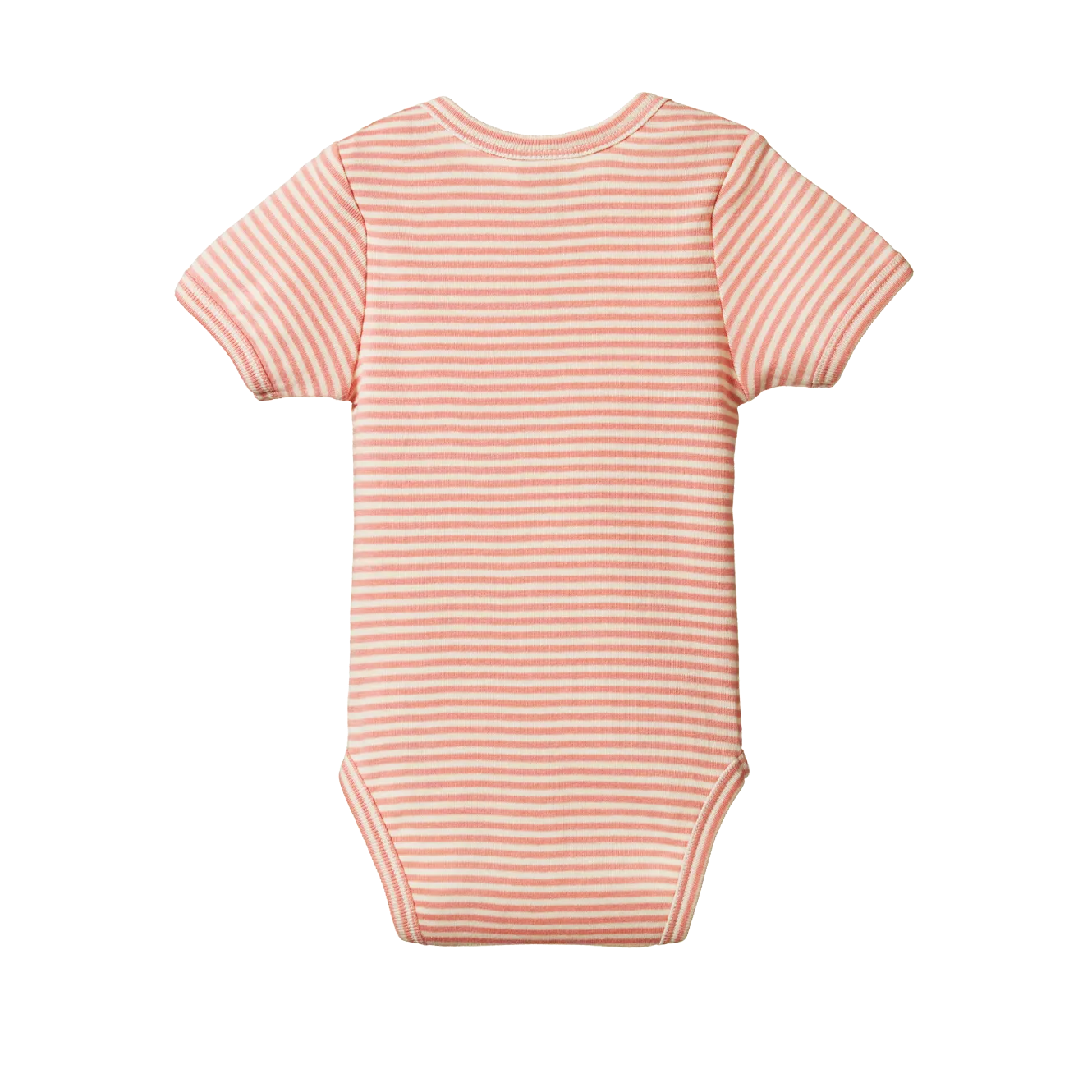 Nature Baby Short Sleeve Bodysuit - Peony Stripe