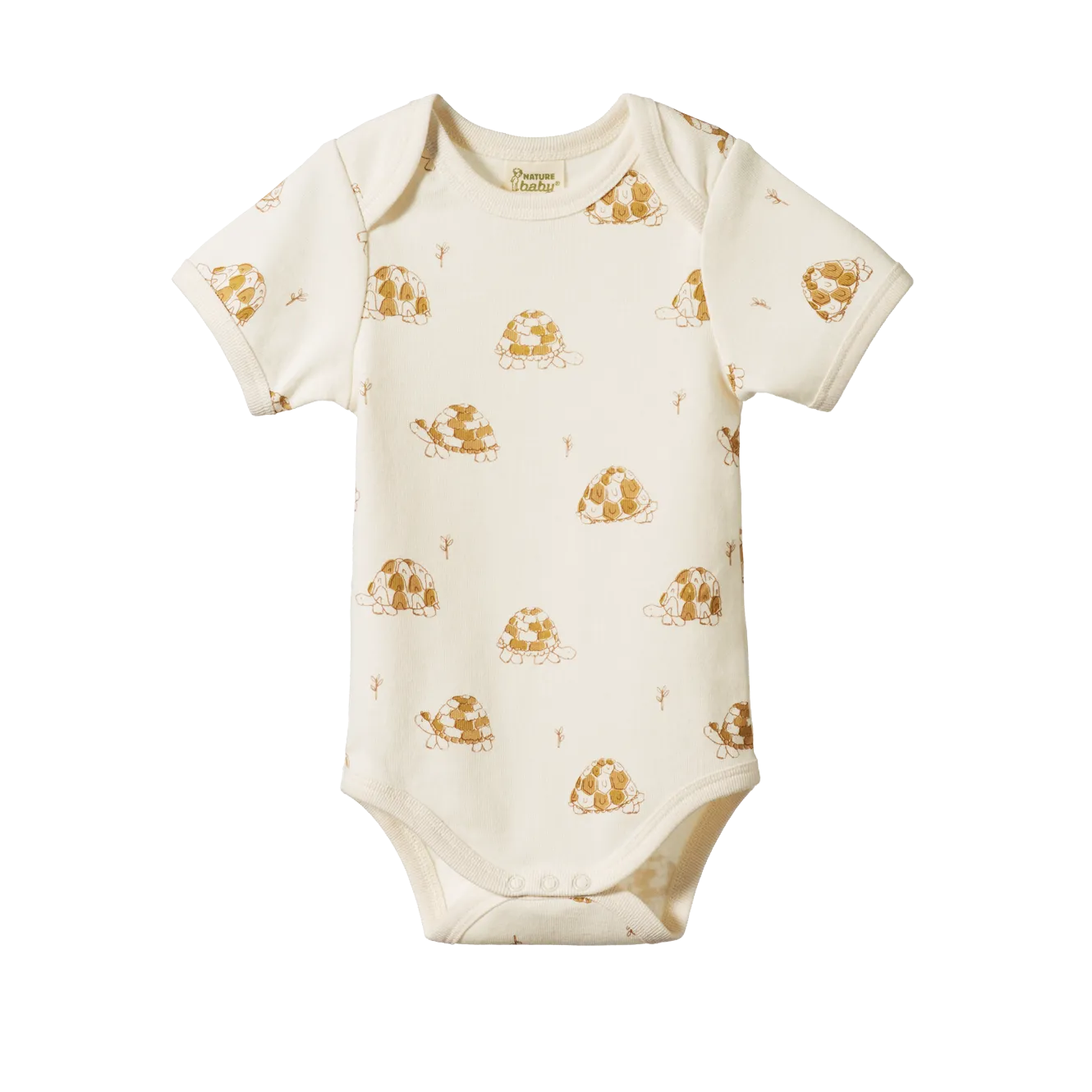 Nature Baby Short Sleeve Bodysuit - Tortoise Print