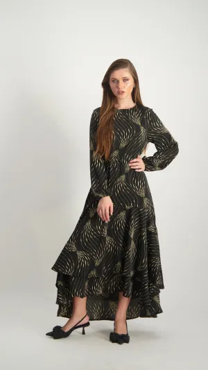 Ruffle Layers Dress / Waves