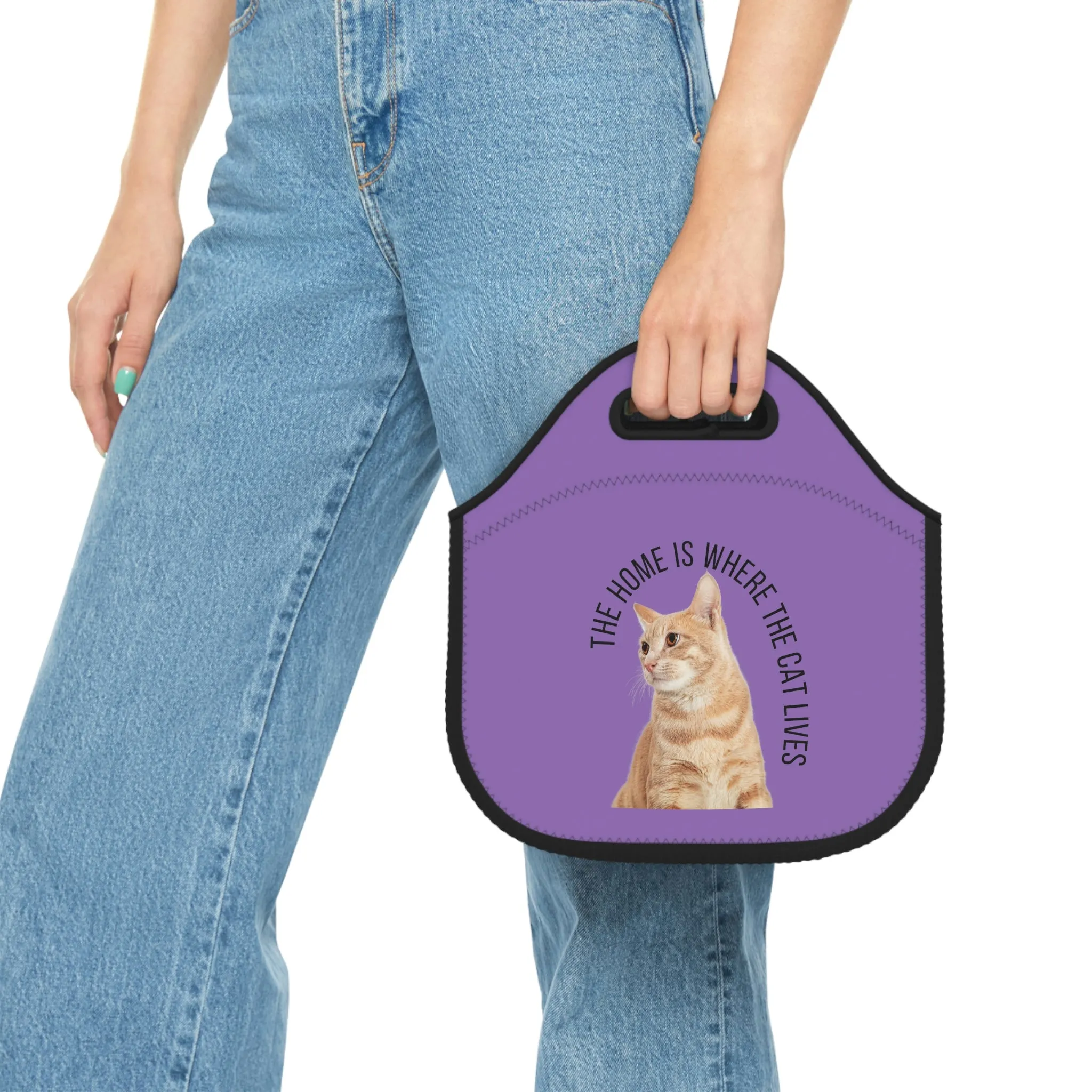 Take Me With You Cat POD Neoprene Lunch Bag