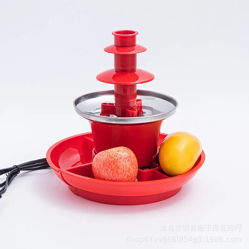 Three-Layer Chocolate Fountain Machine with Detachable Plate